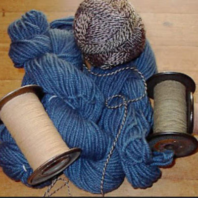 Handspun yarns by Stephenie Gaustad