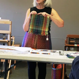 Ruby Leslie with her samples