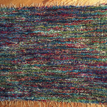 Linda’s finished twice-woven rug