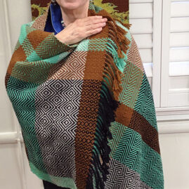 Sheila's student Kiera's poncho fabric