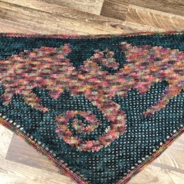 knitted dragon shawl